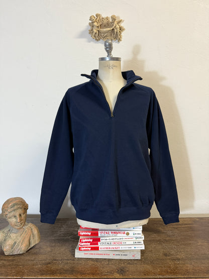 Blue Half Zip Sweatshirt
