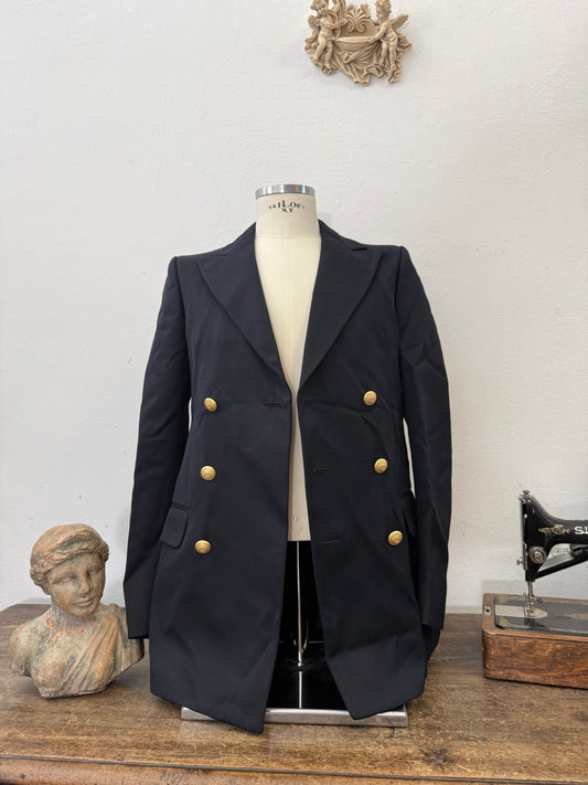 Vintage Italian Navy Double Breasted Jacket “S/M”