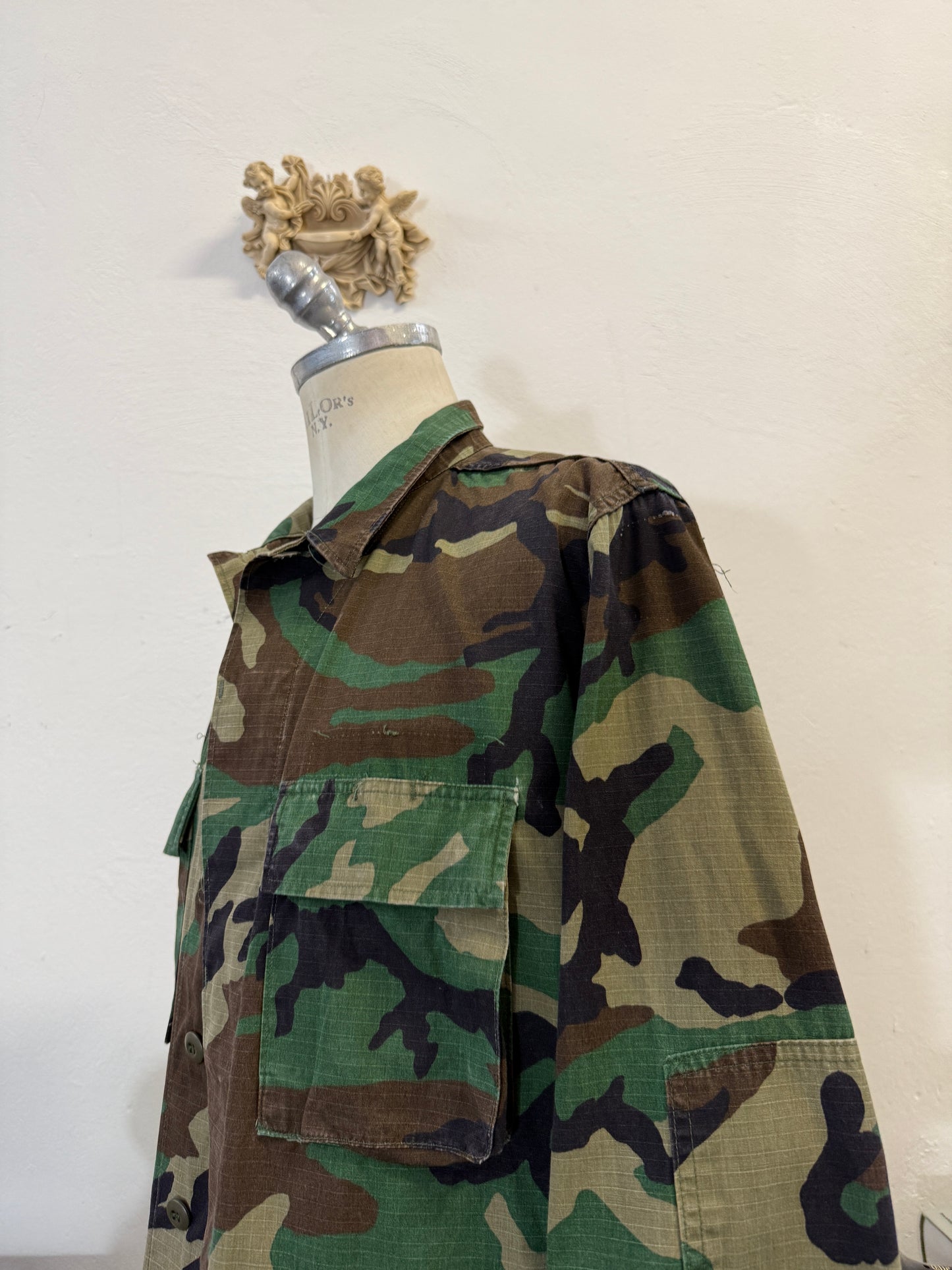 Vintage Woodland Jacket Rip Stop Us Army “L”