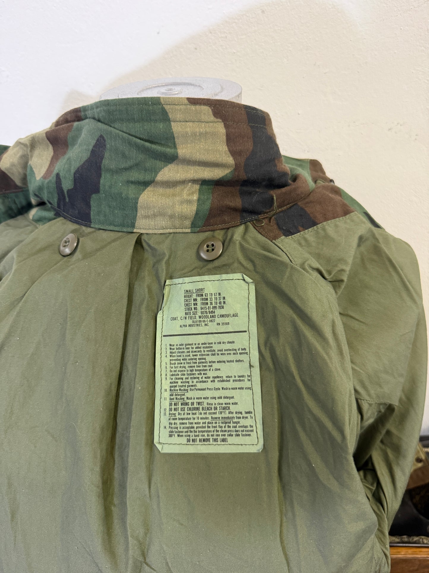 Vintage Woodland Field Jacket M65 Us Army “S”