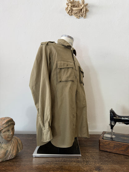Vintage Italian Army Flannel Shirt “M”