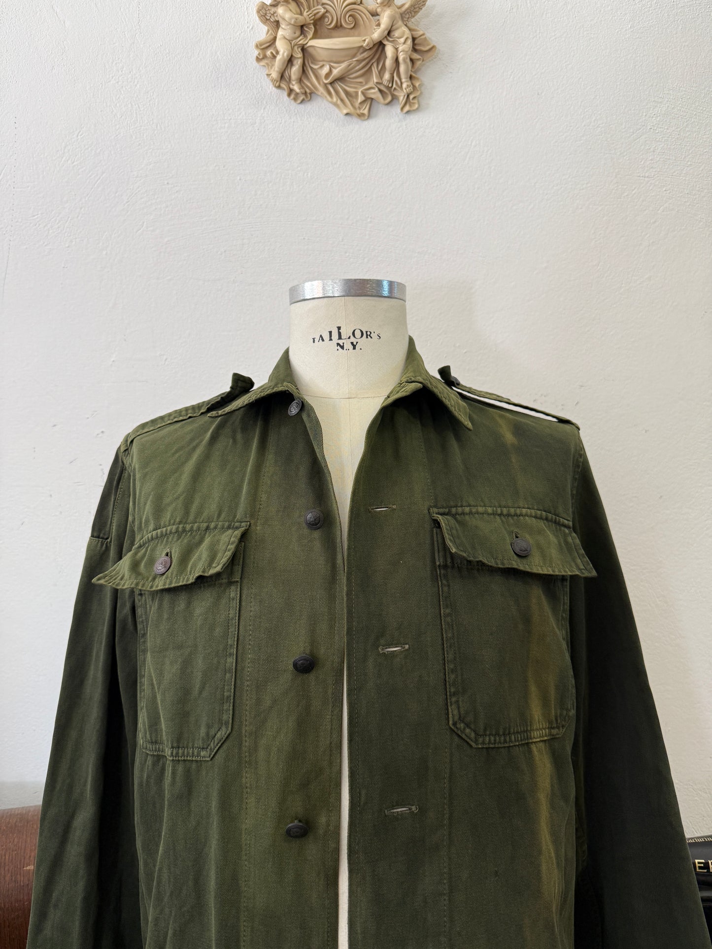 Vintage 80’s Faded Hungarian Army Shirt “M”