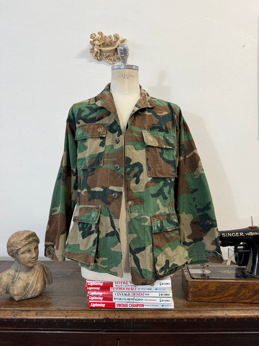 Vintage Woodland Jacket Rip Stop Us Army “M”
