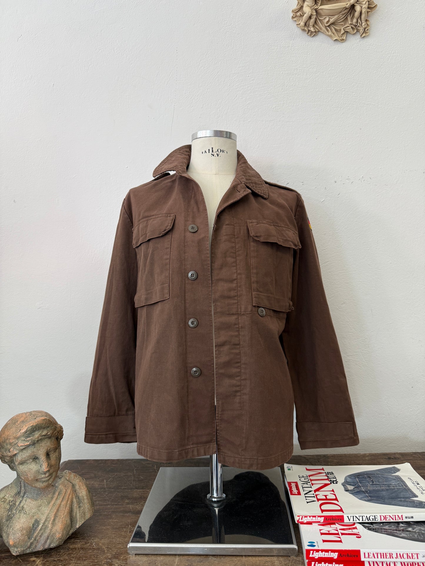 Vintage Moleskin German Army Jacket “S/M”