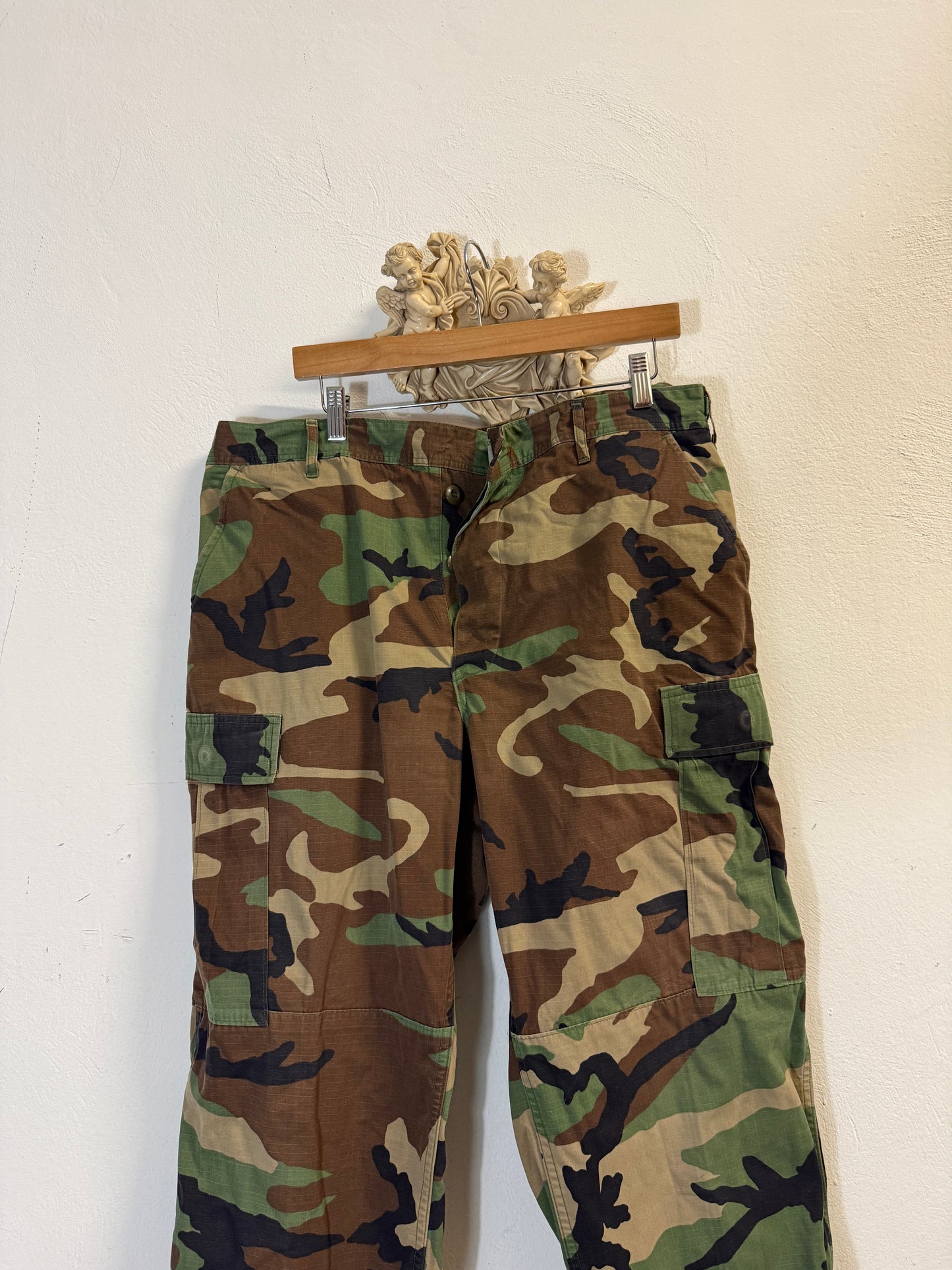 Vintage Woodland Camo Cargo Pants Us Army Rip Stop “W36”