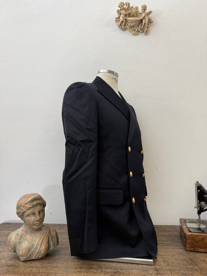 Vintage Italian Navy Double Breasted Jacket “M”