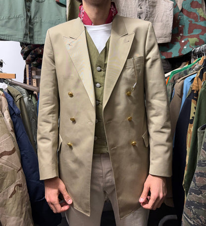 Vintage German Navy Double Breasted Jacket “XL”