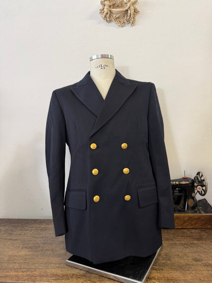 Vintage Italian Navy Double Breasted Jacket “M/L”