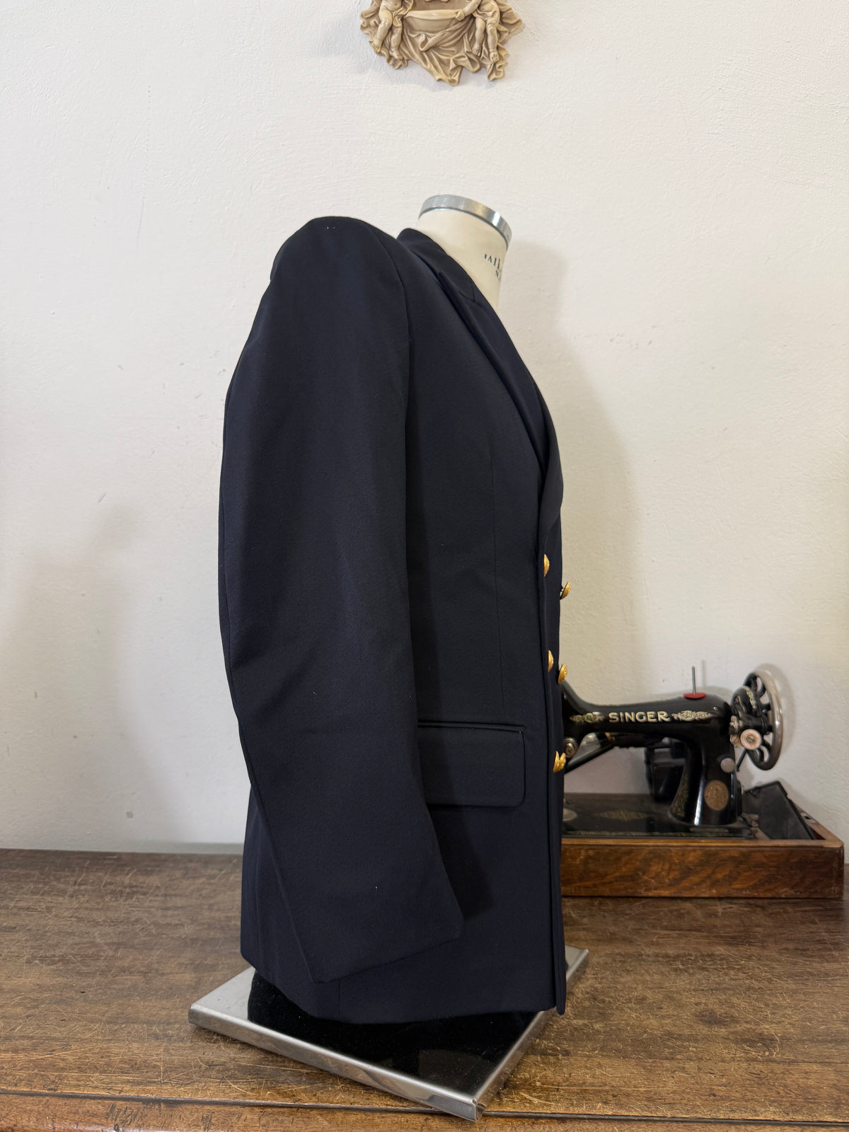 Vintage Italian Navy Double Breasted Jacket “M/L”