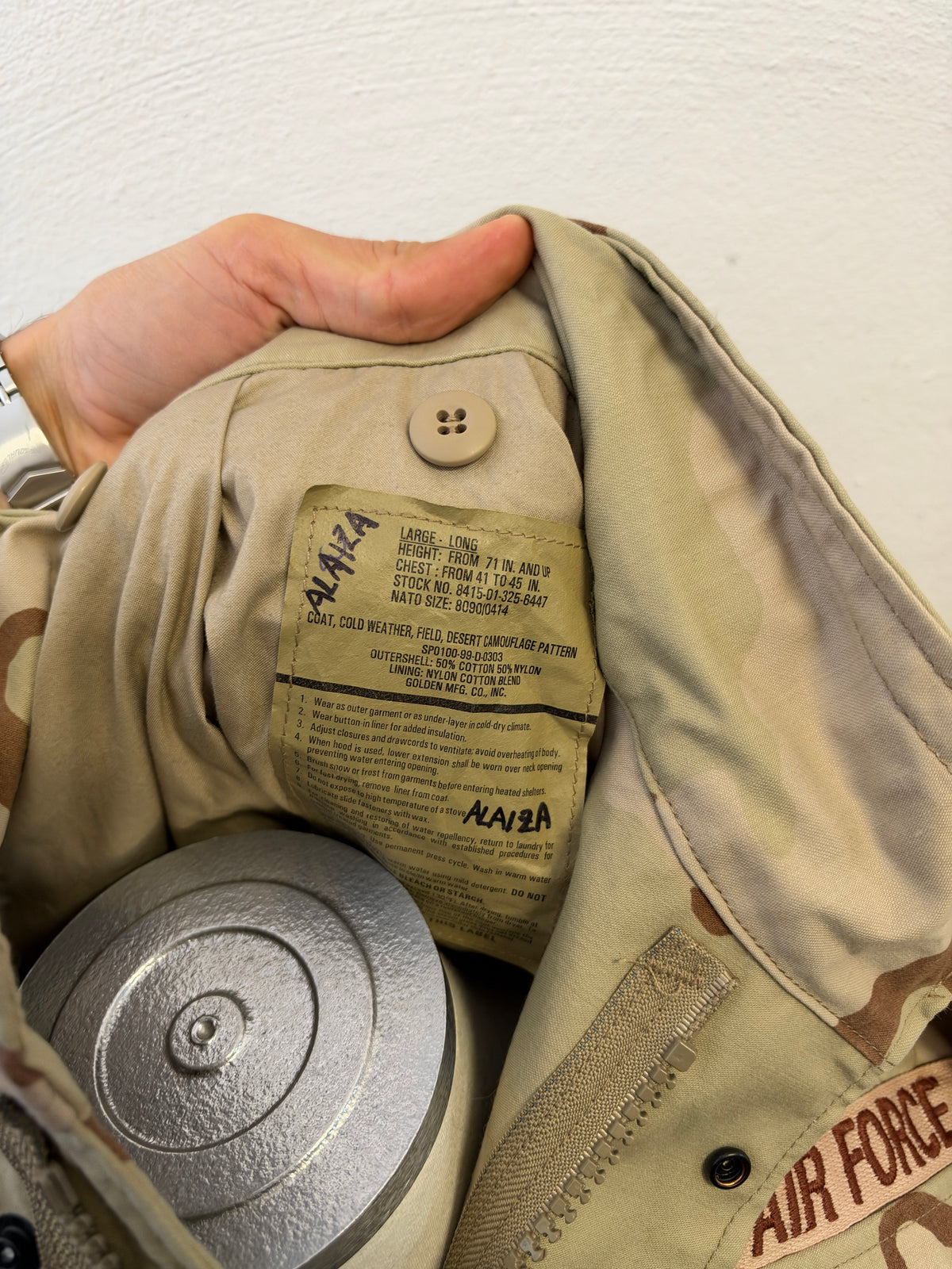 Vintage US Air Force M-65 Desert Field Jacket  “XL/XXL”