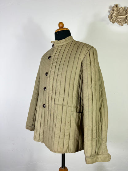 Vintage Bulgarian Army Quilting Liner Jacket 50's “M”