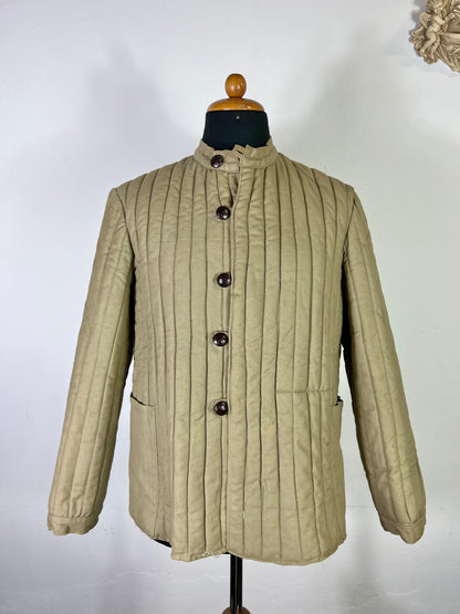Vintage Bulgarian Army Quilting Liner Jacket 50's “M”
