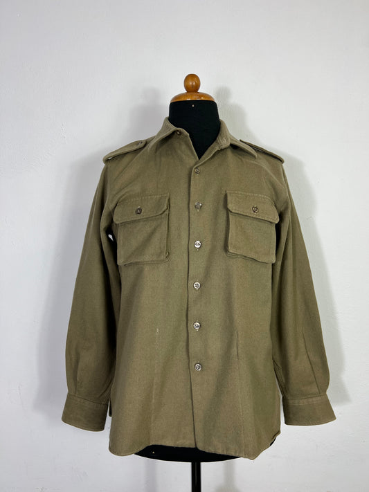 Vintage Italian Army Flannel Shirt “S”