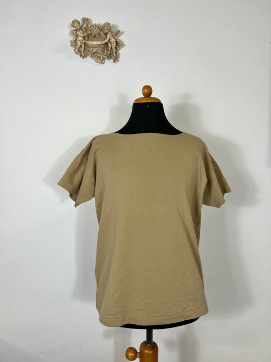 Deadstock Navy T-Shirt With Boat Neck
