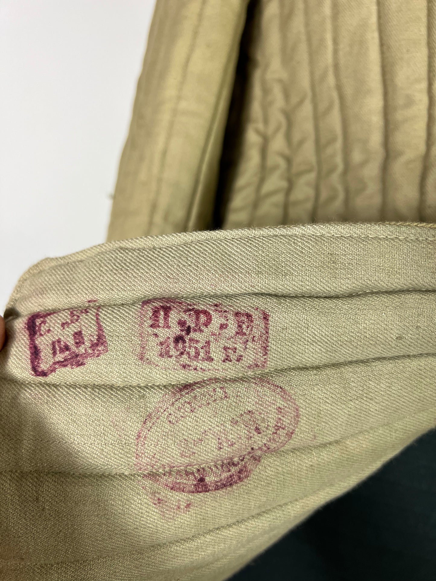 Vintage Bulgarian Army Quilting Liner Jacket 50's “M”