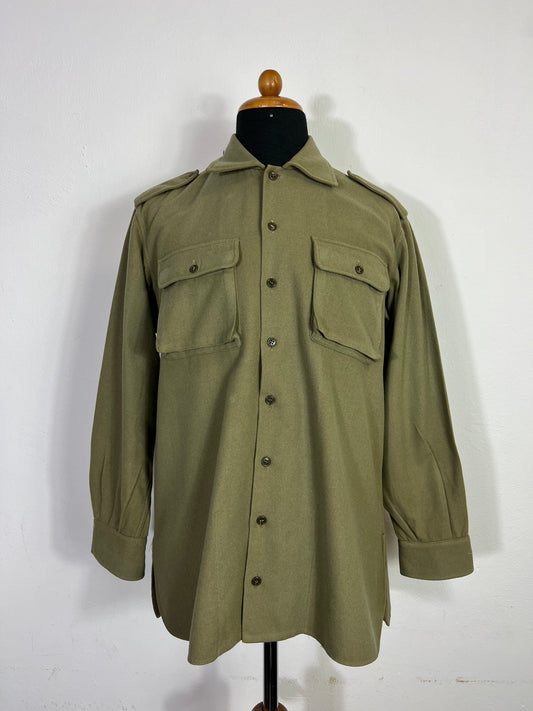 Vintage Italian Army Flannel Shirt “S”